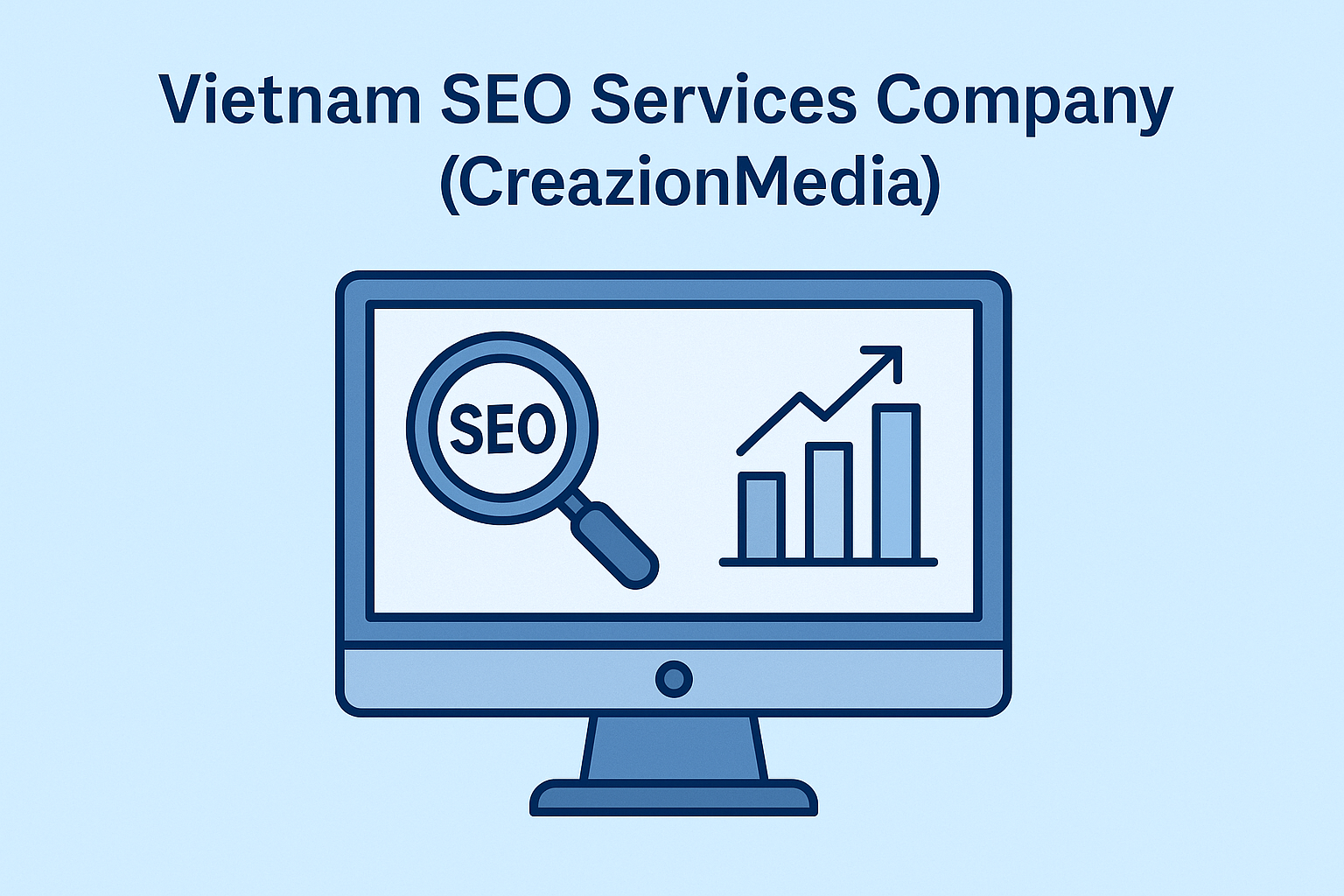 Vietnam business owner checking Google Search Console with CreazionMedia consultant