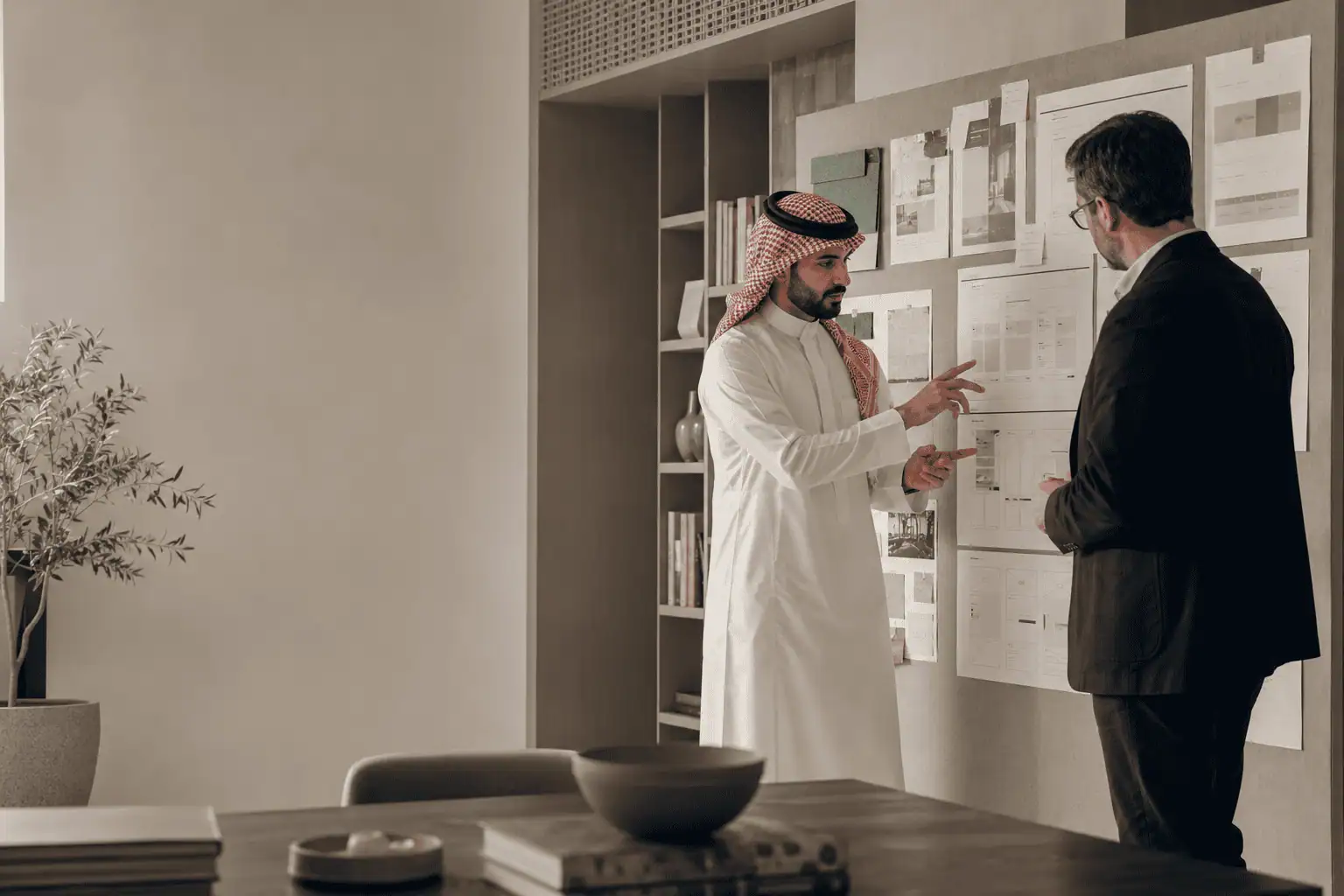 Business leaders reviewing brand and digital growth strategy
